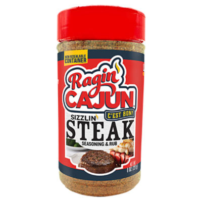 Ragin' Cajun Sizzlin' Steak Seasoning & Rub, 8 oz