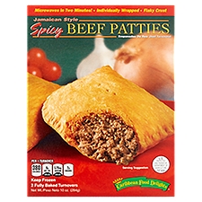 Caribbean Food Delights Jamaican Style Spicy Beef Patties, 2 count, 10 oz