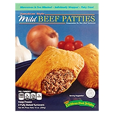 Caribbean Food Delights Jamaican Style Mild Beef, Turnover Patties, 10 Ounce