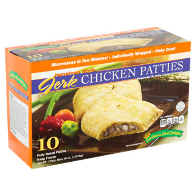 Caribbean Food Delights Jamaican Style Jerk Chicken Turnovers Patties, 10  count, 50 oz - ShopRite