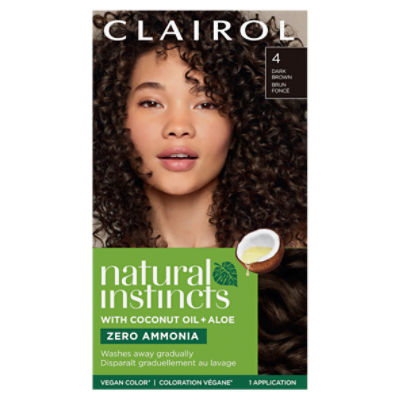 Clairol Natural Instincts 4 Nutmeg Dark Brown Haircolor, 1 application