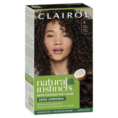 Clairol Natural Instincts 4 Nutmeg Dark Brown Haircolor, 1 application