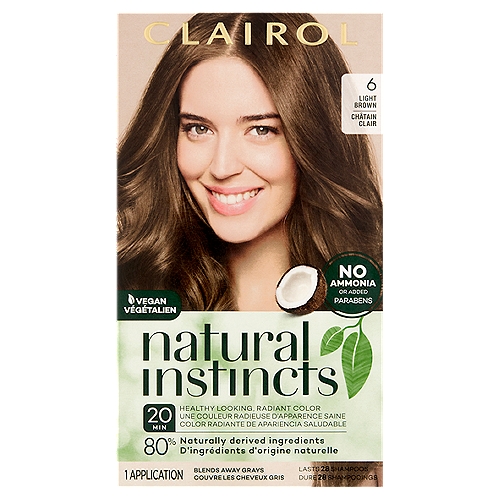 Clairol Natural Instincts 6 Light Brown Haircolor, 1 application