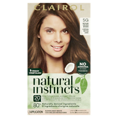Clairol Natural Instincts 5G Medium Golden Brown Haircolor, 1 application