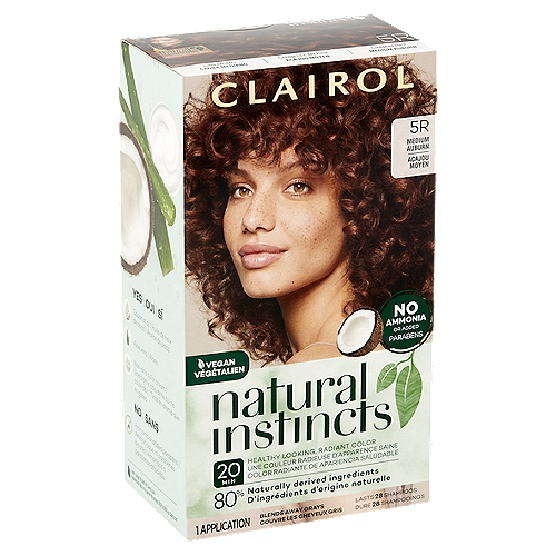 Clairol Natural Instincts 5R Medium Auburn Haircolor, 1 application