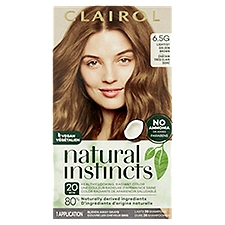 Clairol Natural Instincts 6.5G Lightest Golden Brown Haircolor, 1 application