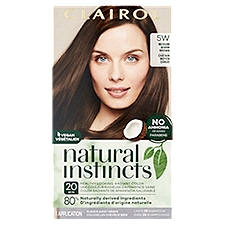 Clairol Natural Instincts 5W Medium Warm Brown Permanent Haircolor, 1 application
