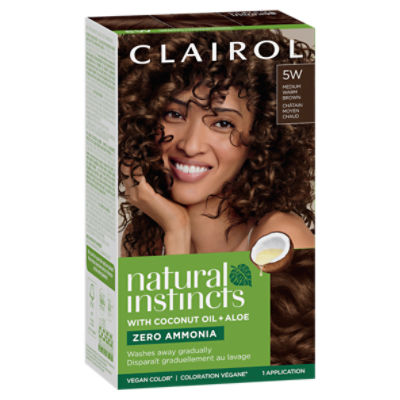 Clairol Natural Instincts 5W Medium Warm Brown Permanent Haircolor, 1