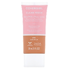 Covergirl Clean Fresh Skin Milk 590 Tan/Rich Nourishing Foundation, 1 fl oz
