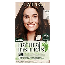 Clairol Natural Instincts 4W Dark Warm Brown Permanent Haircolor, 1 application