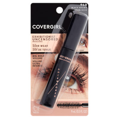 Covergirl Exhibitionist Uncensored 960 Black Brown Mascara, 0.3 fl oz