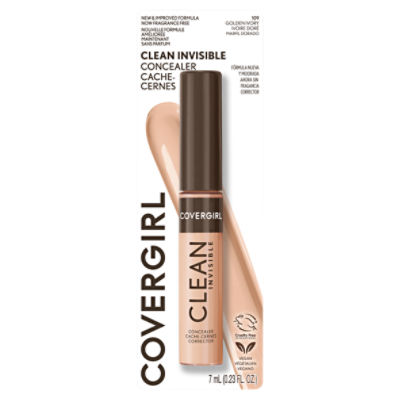 Covergirl Clean Invisible Concealer, Lightweight, Hydrating, Vegan Formula, Golden Ivory 109, 0.23oz