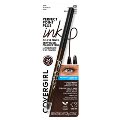 Covergirl Perfect Point Plus Ink Gel Eye Pencil, Pigmented, Long-Wearing, Vegan Formula, Shimmering