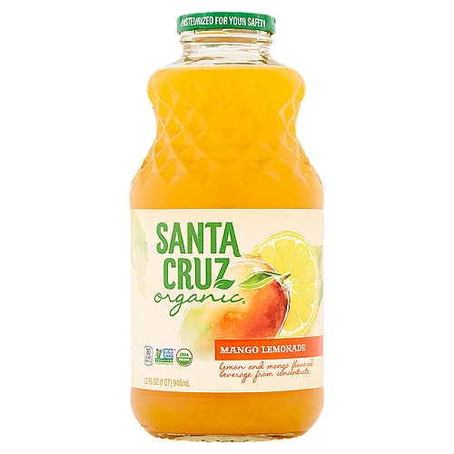 Santa Cruz Organic Mango Lemonade, 32 fl oz
Lemon and Mango Flavored Beverage from Concentrate