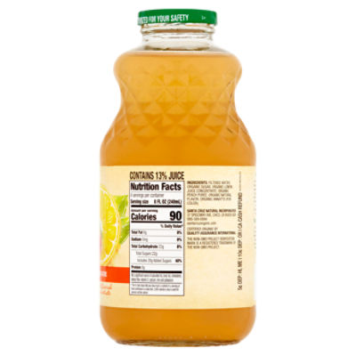 Santa Cruz Organic Peach Lemonade 32 fl oz