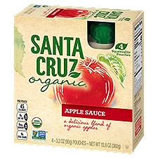 Santa Cruz Organic Apple Sauce, 3.2 oz, 4 count