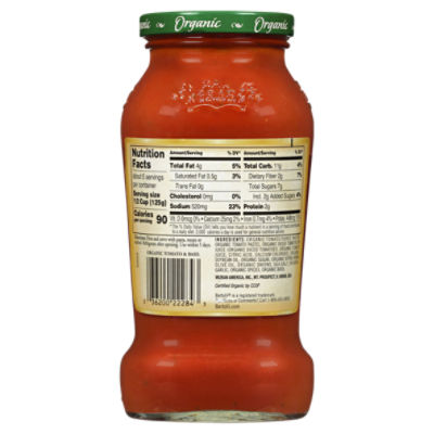 Bertolli Organic Tomato Basil Sauce 24 oz Price Rite