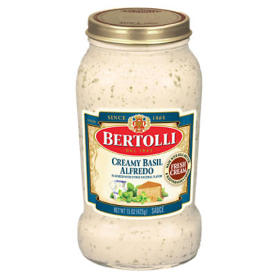 Bertolli Creamy Basil Alfredo Sauce, 15 oz, 15 Ounce