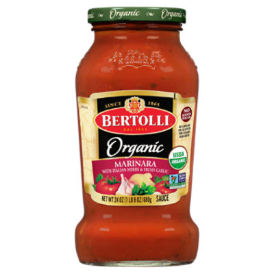 Bertolli Organic Marinara Sauce with Italian Herbs & Fresh Garlic, 24 oz, 24 Ounce