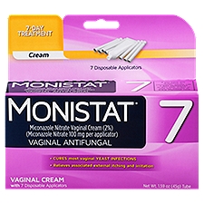 Monistat 7-Day Treatment Vaginal Antifungal Cream, 7 count, 1.59 oz