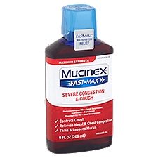 Mucinex Fast-Max Maximum Strength Severe Congestion & Cough for Ages 12+, Liquid, 9 Fluid ounce