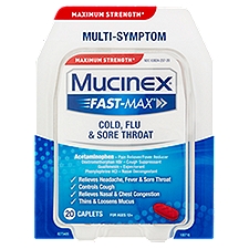 Mucinex Fast-Max Multi-Symptom Caplets for Ages 12+, 20 count