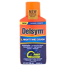 Delsym Nighttime Cough Maximum Strength For Ages 12+, Liquid, 6 Fluid ounce