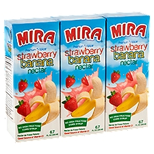 Mira Premium Tropical Strawberry Banana Nectar, 6.7 fl oz, 3 count