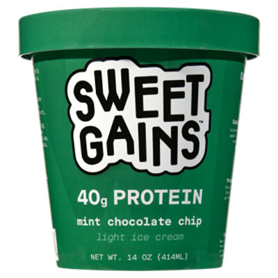 Sweetgains Mint Chocolate Chip Light Ice Cream, 14 oz