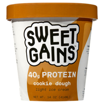 Sweetgains Cookie Dough Light Ice Cream, 14 oz
