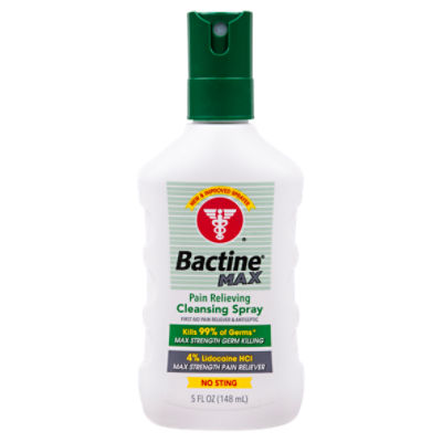 Bactine Cleansing Spray, Pain Relieving, Max, 5 fl oz