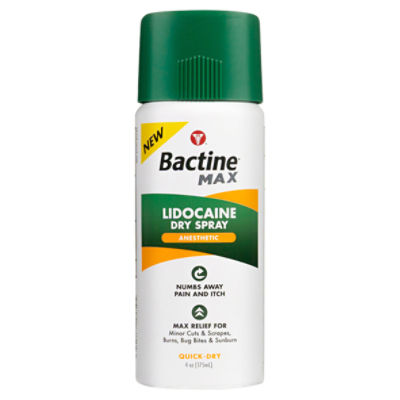Bactine Max Anesthetic Lidocaine Dry Spray, 4 oz