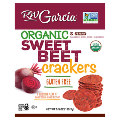 RW Garcia 3 Seed Organic Sweet Beet Crackers, 5.5 oz