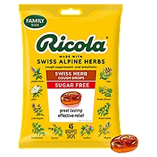 Ricola Sugar Free Swiss Herb Cough Drops Family Size, 45 count
