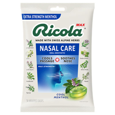 Ricola Nasal Care Cool Menthol, Drops