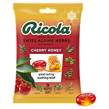 Ricola Cherry Honey Herb, Throat Drops, 24 Each