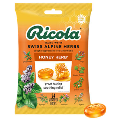 Ricola Honey Herb Drops, 24 count