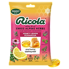 Ricola Honey Lemon Echinacea Cough Drops Family Size, 45 count