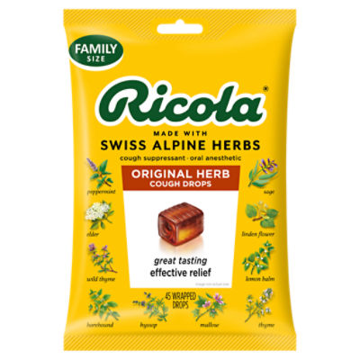 Ricola Original Herb Cough Drops Family Size, 45 count