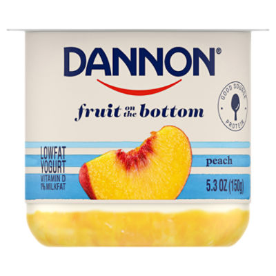 Dannon Fruit on the Bottom Peach Yogurt, 5.3 Oz.