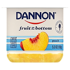 Dannon Fruit on the Bottom Peach Lowfat Yogurt, 5.3 oz