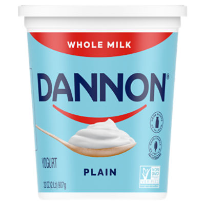 Dannon Plain Whole Milk Yogurt, 32 oz