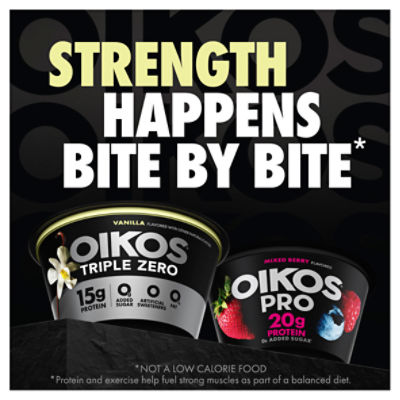 Oikos Triple Zero Vanilla Protein Nonfat Greek Yogurt Cup, 5.3 oz