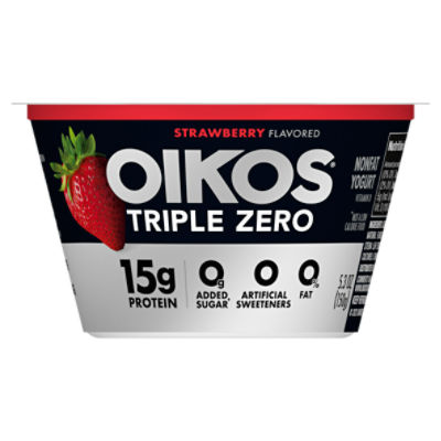 Oikos Triple Zero Strawberry Greek Yogurt 32 oz, Shop