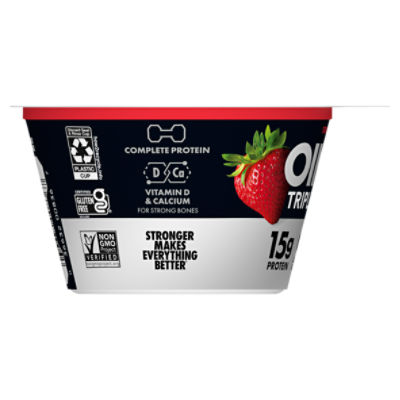 Oikos Triple Zero Strawberry 15g Protein, 0g Added Sugar, Nonfat 