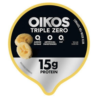 Oikos Triple Zero Banana Creme Flavored Nonfat Yogurt, 5.3 oz