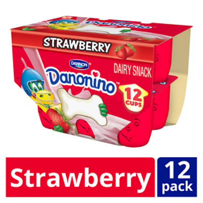 Dannon Danonino Strawberry Dairy Snack, 1.76oz, 12 Count