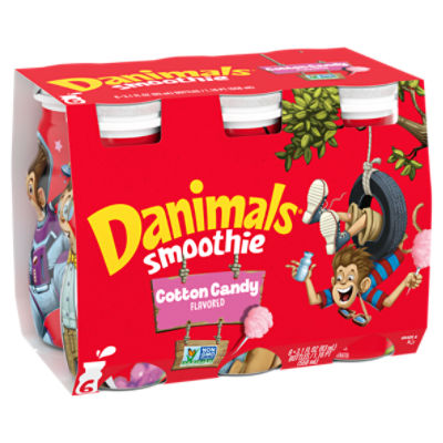 Dannon Danimals Smoothies, 6 Pack, Cotton Candy