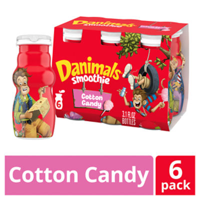 Danimals Cotton Candy Flavor Smoothie, 3.1 fl oz, 6 count