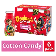 Dannon Danimals Cotton Candy Flavor Smoothie, 3.1 fl oz, 6 count